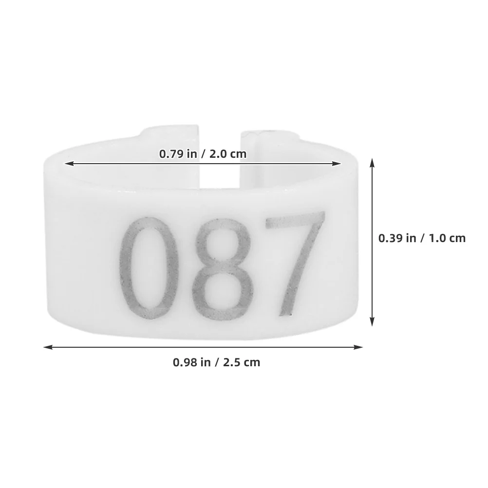 

100Pcs Bird Identification Leg Rings Numbered Foot Bands for Pigeon Racing Homing Marking Tracking Poultry Distinguish Supplies