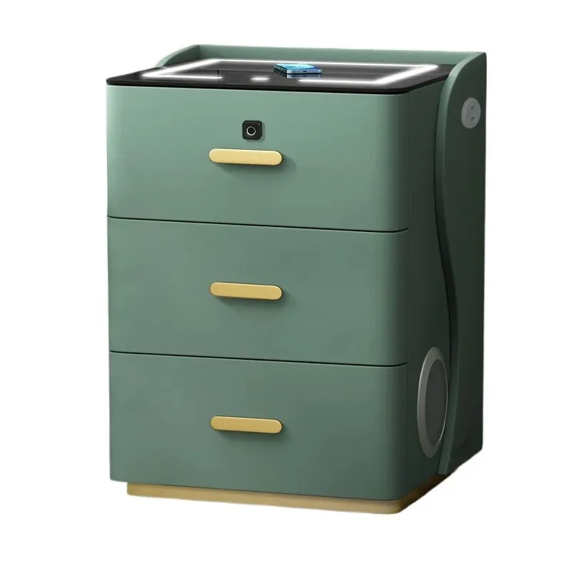 

Smart bedside table, multi-functional simple and modern, wireless charging, with light and lock, bedroom