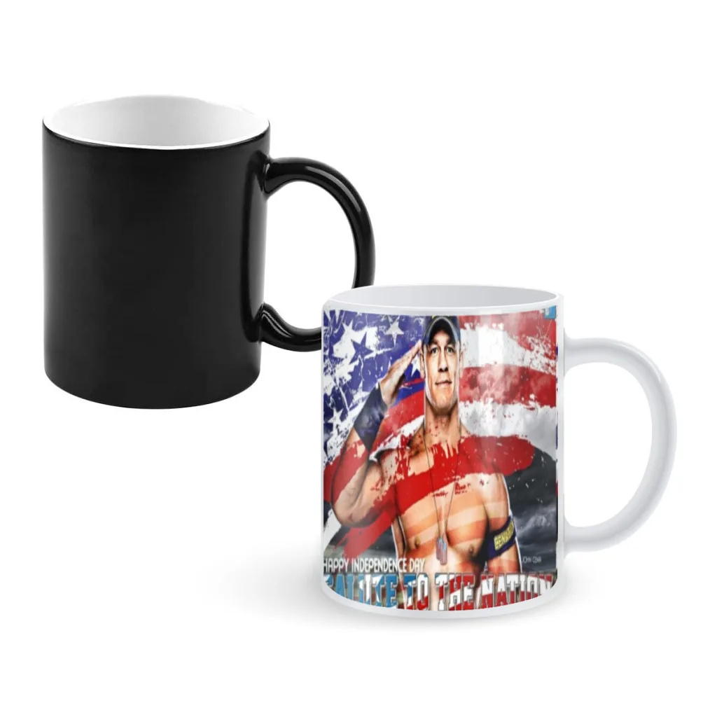 

Wrestling-Star-John-Cena Creative Change ceramic Mug Heat Revealing Coffee Cup Breakfast Cup Mug Friends Gift