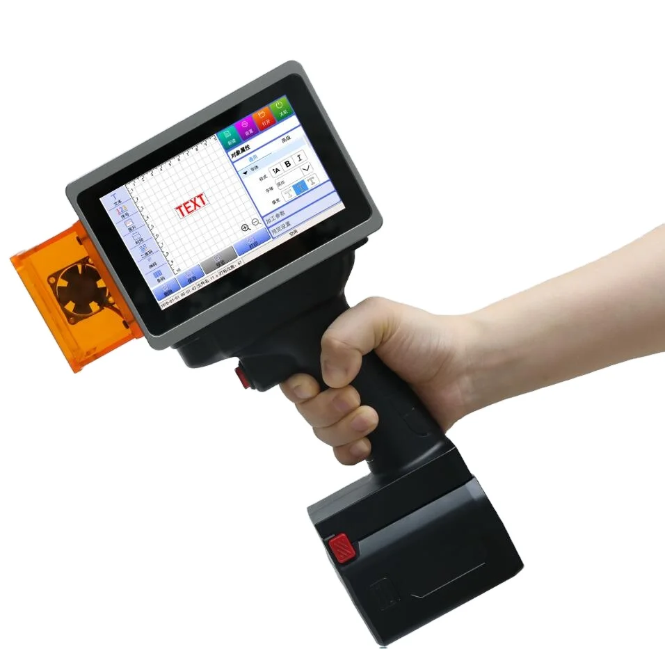 Portable Expiry Date Logo Barcode Handheld Inkjet la ser Printer Batch Coding Machine for Box Carton Printing