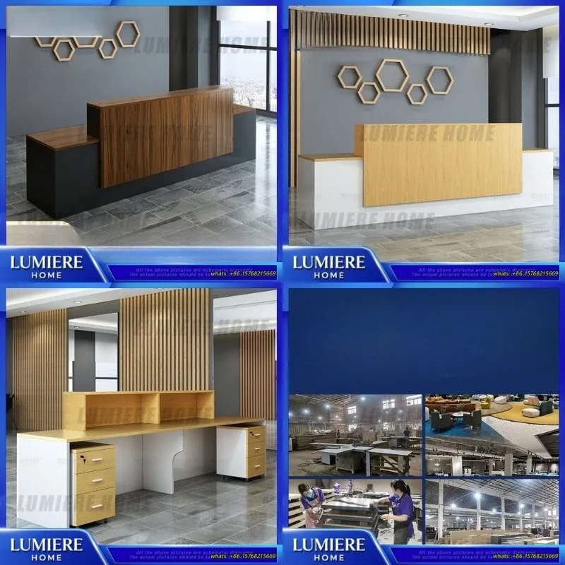 

Современная стойка регистрации для офиса, вестибюля, стойка регистрации, стол для обслуживания на заказ, минималистичная рабочая станция с барной стойкой и