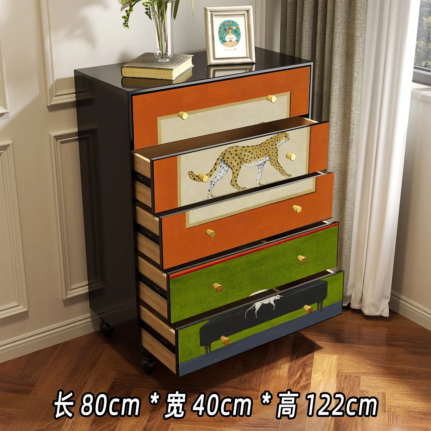 A  Living room bedroom small apartment art decoration drawer cabinet locker