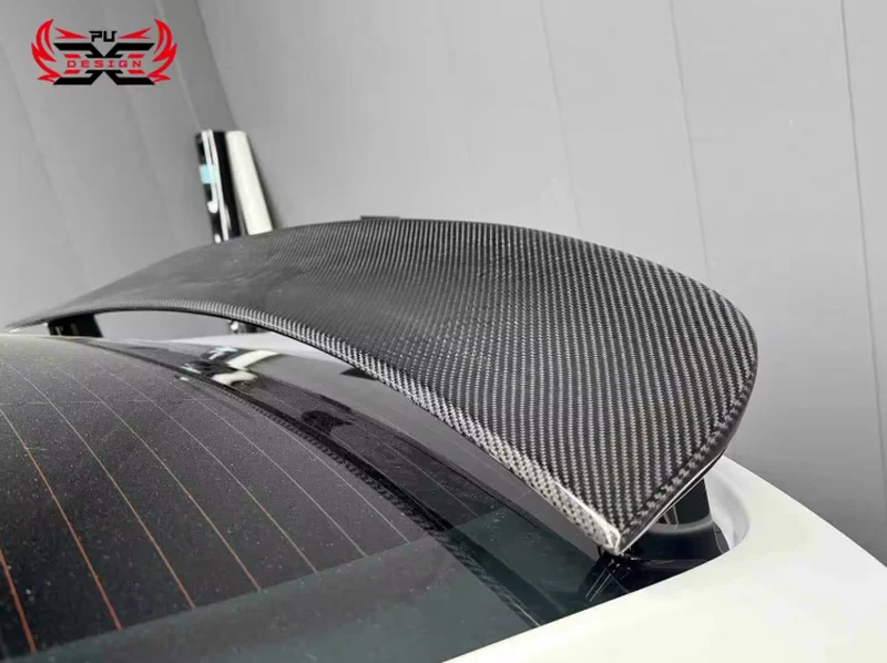 For Tesla Model X Plaid 2021-2023 Carbon Fiber Rear Spoiler Wing Root Spoiler Wing Body Kit