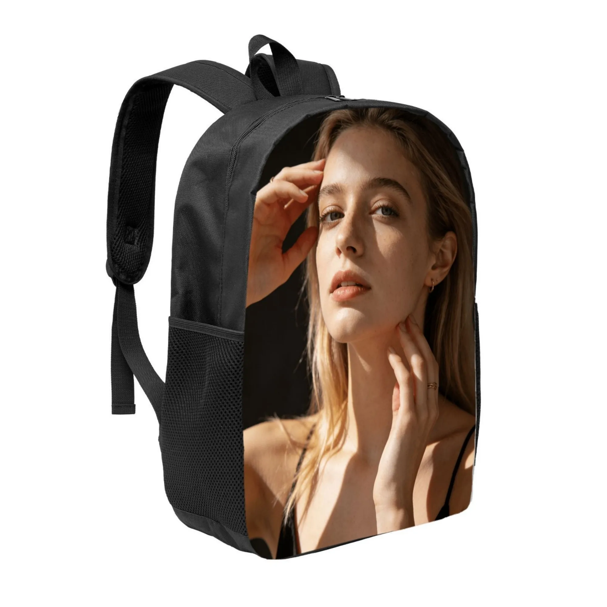 1PC Customizable Casual Unisex Backpack with Zipper Lightweight Simple Design for Leisure Travel And Daily Commuting
