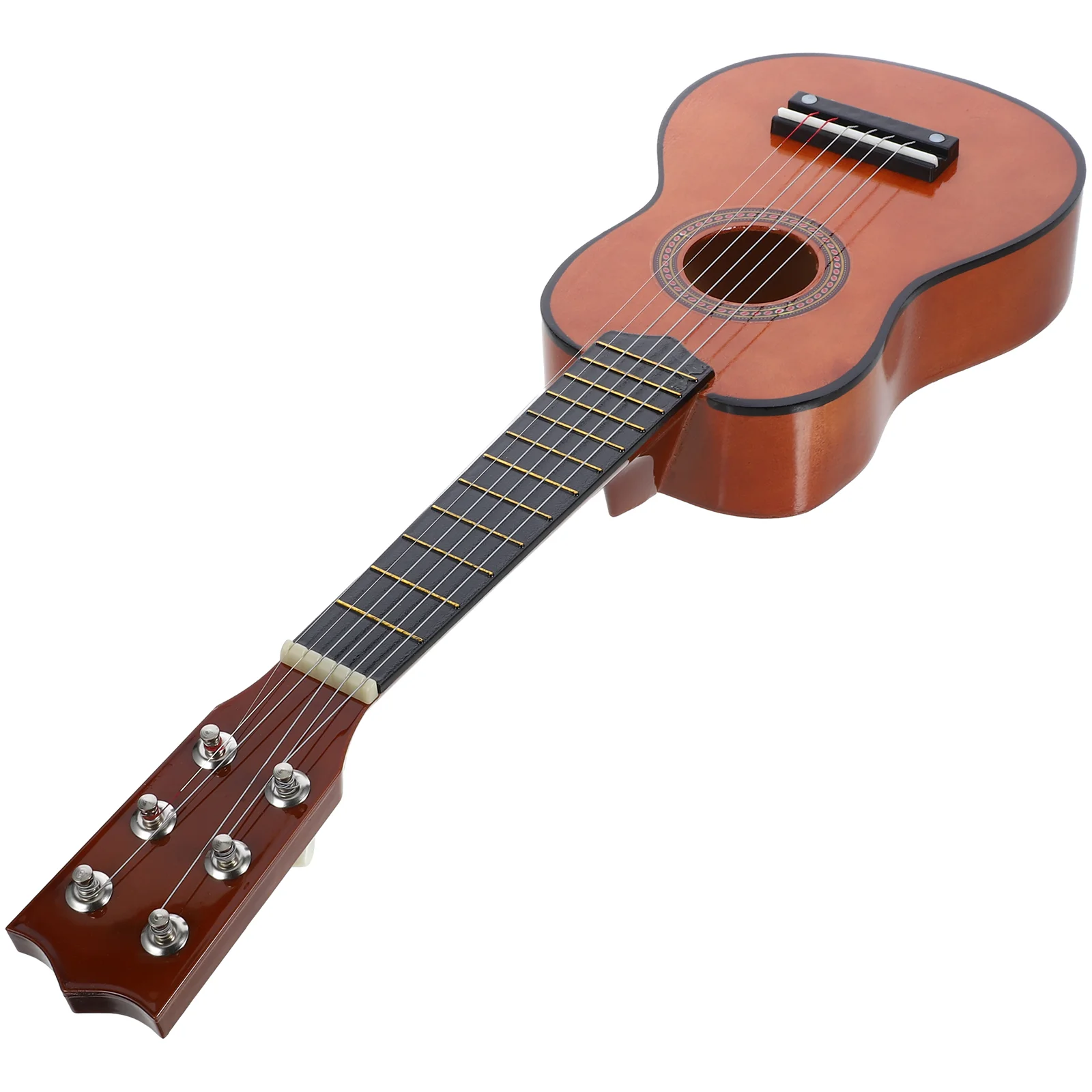 Guitarra para niños, juguete para principiantes, instrumento Musical para niños, práctica de madera, entrenamiento de café para niños pequeños