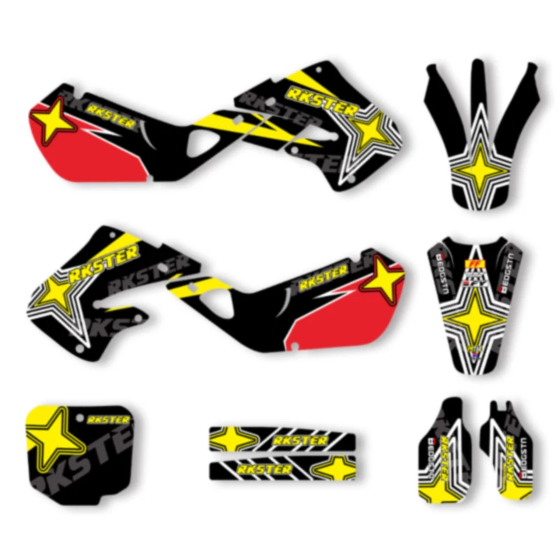 

DSMTECH Motorcycle Graphics Fairing Stickers kits Customize For Honda 98-99 CR125 CR 125 97-99 CR250 CR 250 001