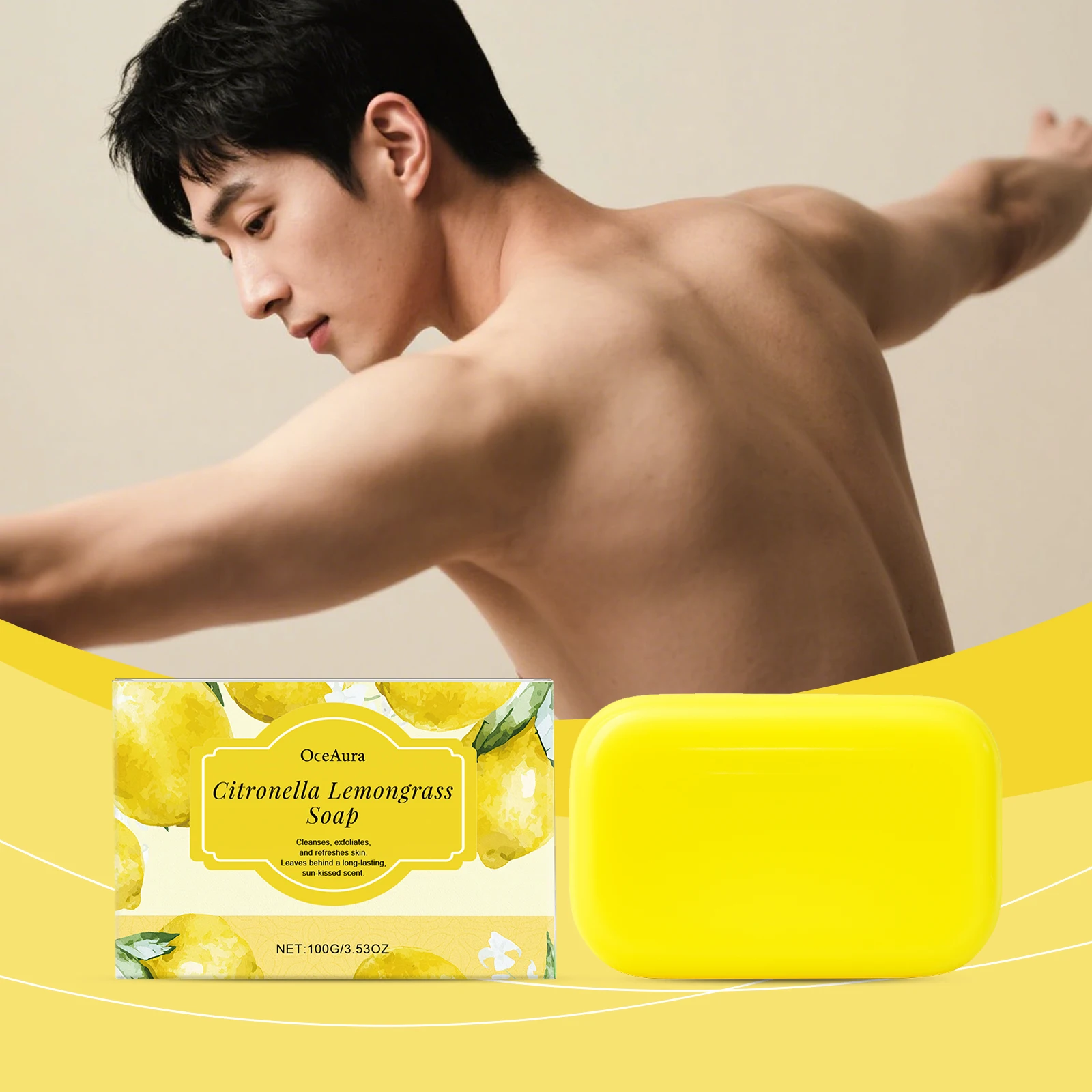 

Мыло Citronella & Lemon: увлажняет и питает, очищает лицо и тело и листья кожи мягкой и гладкой.