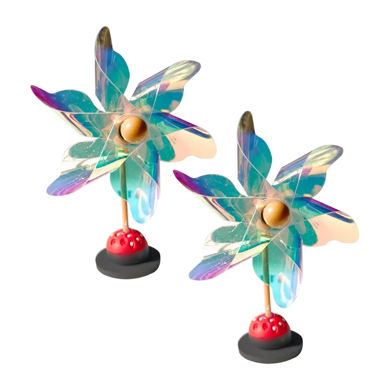 Car Pinwheel Decoration 2 Pieces Rotating Funny Windmill Car Decor For Women Men Driving Automotive SUV Truck