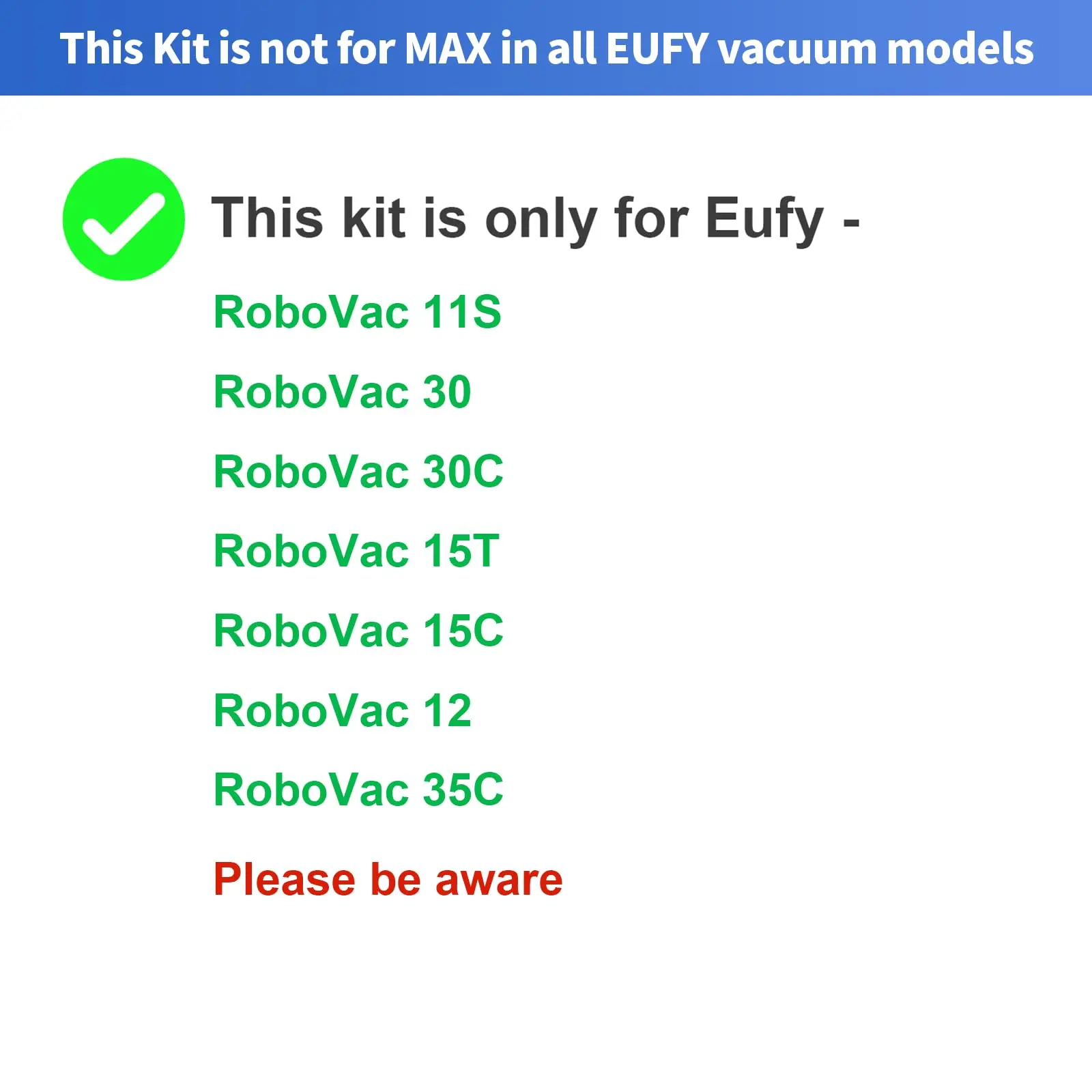 Replacement Parts Compatible with Eufy RoboVac 11S, RoboVac 30,, RoboVac 35C Accessory Robotic Vacuum Cleaner Filt