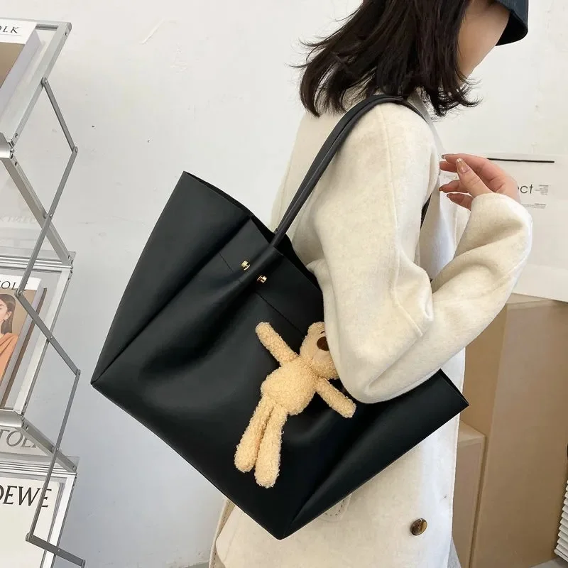 New Style Women Bag Handbag Casual Shoulder Bag PU Leather Bag Retro Classic Bag Black Brown Designer Female Bag High Quality