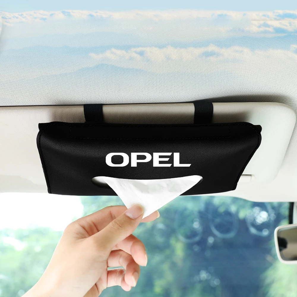 Car Visor Tissue Holder Bag Auto Accessories For Opel Astra H J G K Insignia Corsa C D Vectra C B Meriva a Zafira Trailer