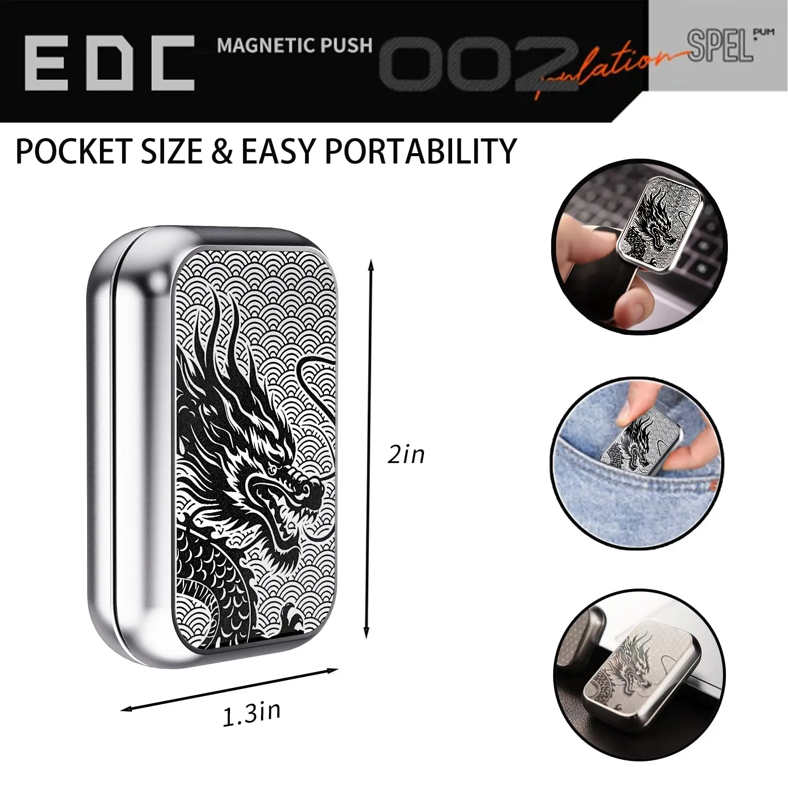Magnetyczne, mechaniczne zabawki antystresowe EDC z nieskończoną liczbą pozycji, metalowe fidget spinery, zabawki antystresowe dla dorosłych.