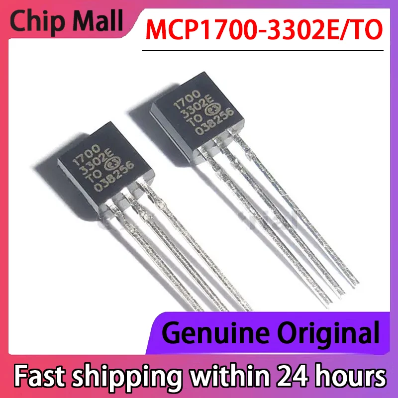 1PCS New Original MCP1700-3302E/TO MCP1700 Inline TO-92 Linear Regulator