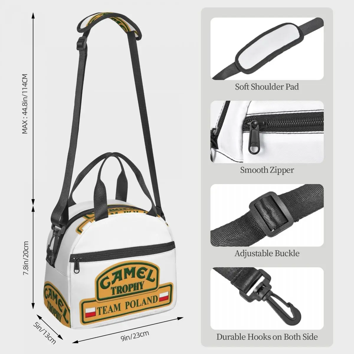 Camel Trophy Lunch Bags Insulated Bento Box Waterproof Lunch Tote Picnic Bags Thermal Bag for Woman Girl