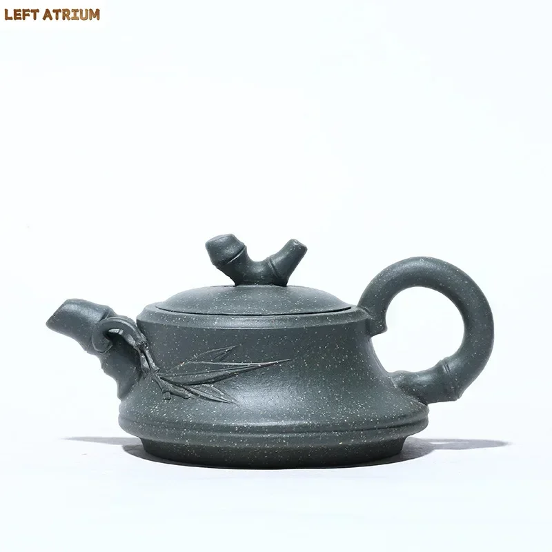 

Handmade Zisha Teapot Purple Clay Yixing Kung-Fu Teaware Bamboo Section Mine Tianqing Mud Traditional Chinese Ceramics