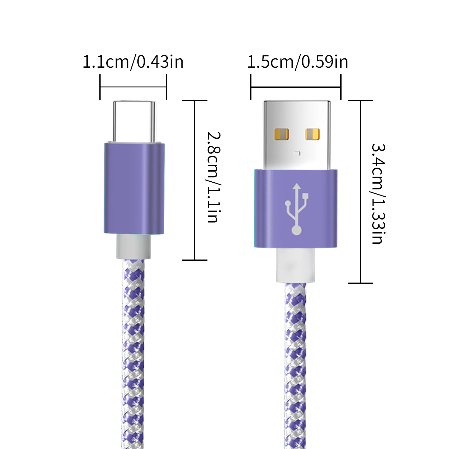 USB to USB C Cable,3A Fast Charger Cord,Braided USBC Cable Compatible with iPhone 17 16 15 Pro Max,Samsung Galaxy,2/4/6Pcs
