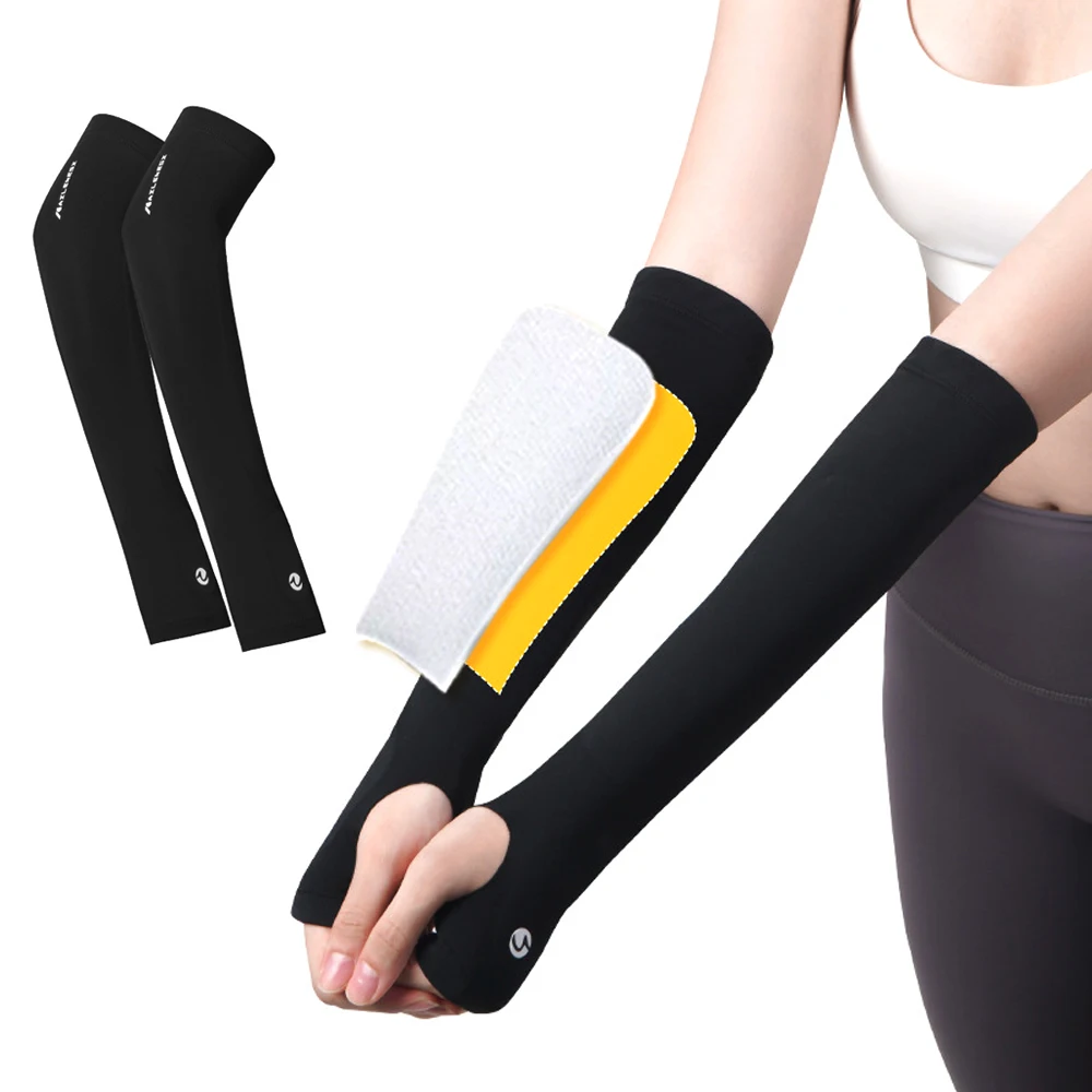 

1Pair Padded Forearm Sleeves for Volleyball - Compression Arm Guard for Men &Women,Protective Sport Sleeves for Training & Games