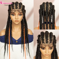 Full Lace Goddess Braided Wigs Synthetic Cornrow Braided Wigs with Baby Hair for Black Women