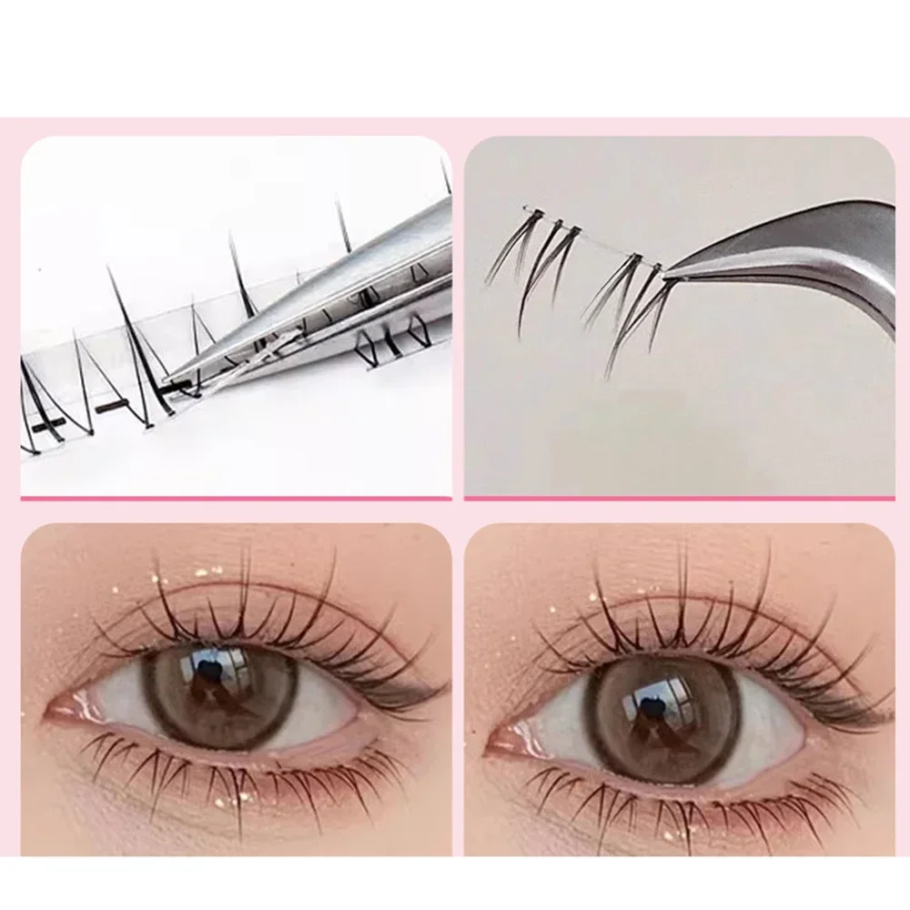 10 linhas de ar cílios inferiores fada cílios postiços segmentados naturais sob cílios mangá cílios inferiores maquiagem cílios ferramentas