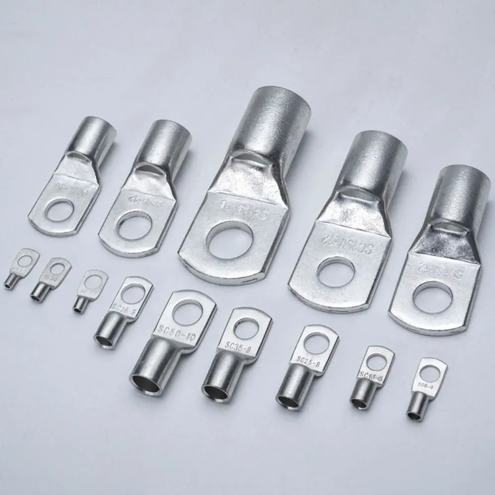 10Pcs Durable SC16-6 SC25-6 SC35-6 Tinned Copper Cable Connector Kit Lugs Ring Wire Nose Terminal Crimp SC Type