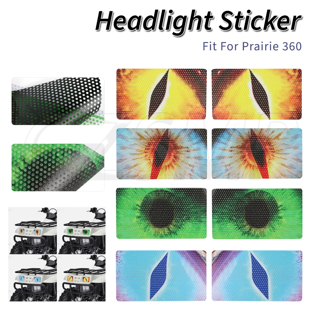 

ATV Headlight Stickers Protective Decals Deco Sticker Graphics Kit Fit for Kawasaki Prairie 360 KVF360 2x4 4x4 2003-2012