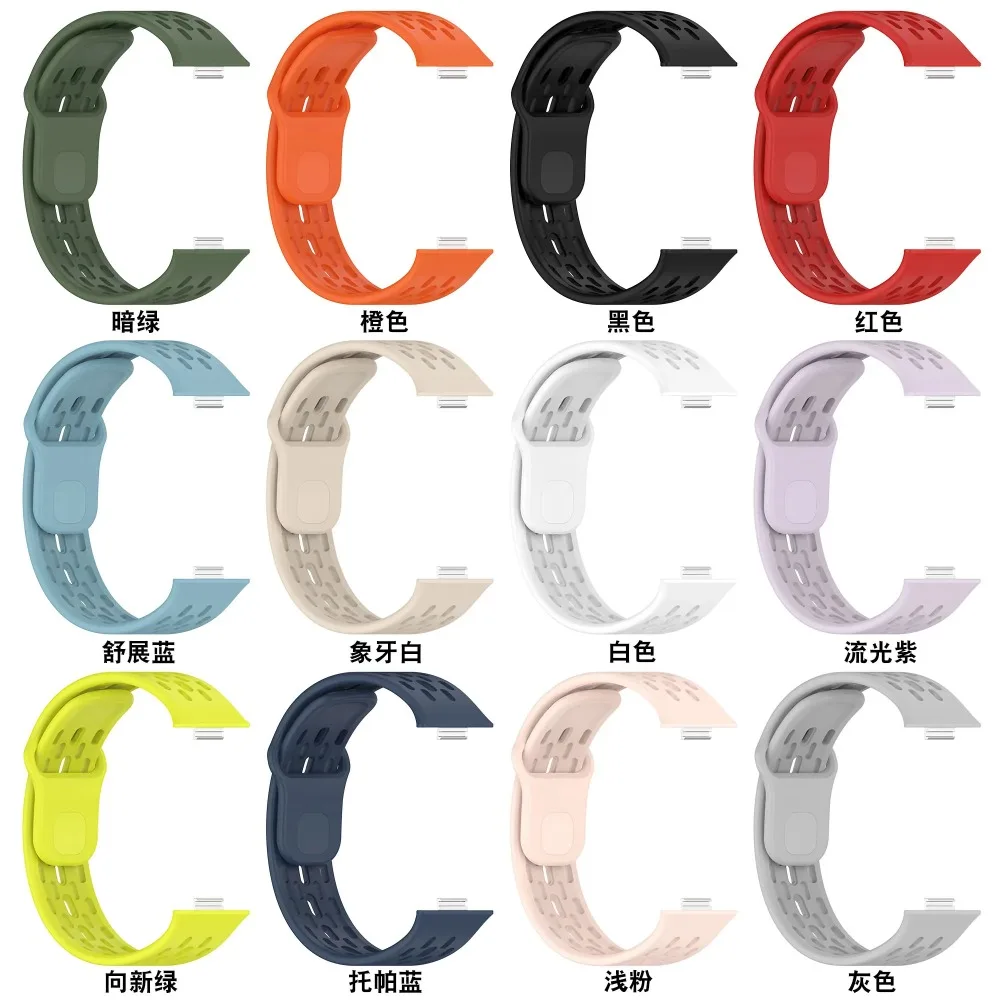 Sport-Silikonarmband für Redmi Watch 6 Active-6 Lite/6 5 4 Atmungsaktiver Stil Verstellbares Armband für Xiaomi Mi Band 10-9-8 Pro – Detail 3