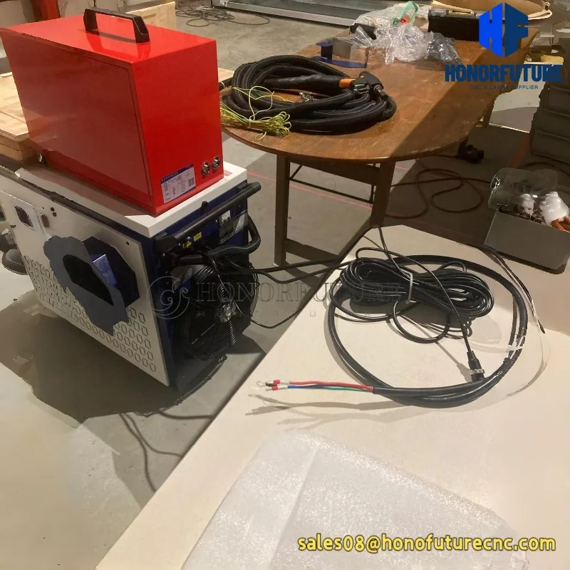 3000W 4 In 1 Handheld Fiber Laser Welding Cleaning Cutting Machine with Double Wire Feeder for Metal Welding Max Raycus BWT