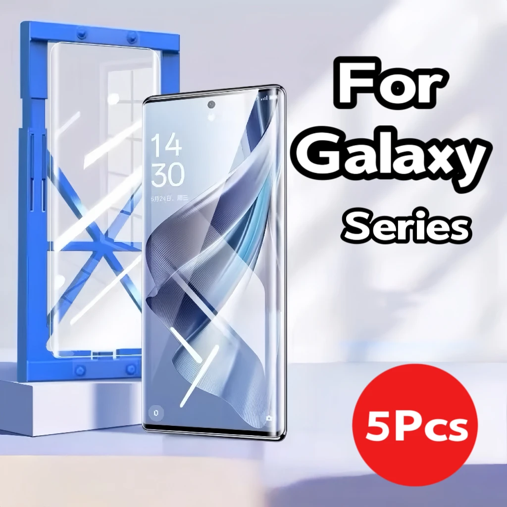 

5Pcs Ceramic Film Screen Protector For Samsung Galaxy S25 S24 S23 Ultra S22 S21 S20 S10 S9 S8 Note 20 10 9 8 Plus With Easy Inst