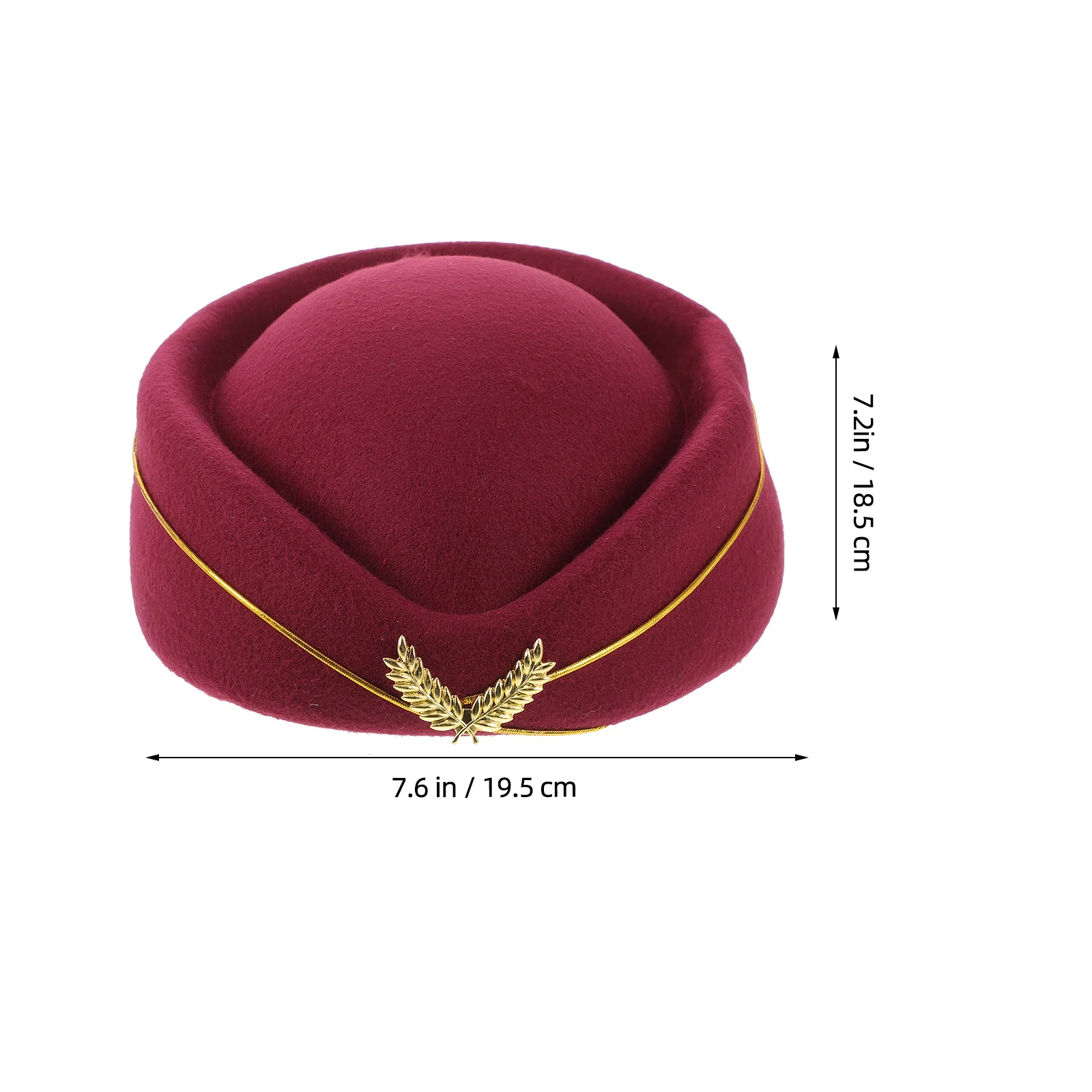 Stewardess Hat Wool Nautical Cap for Men Women Sailor Costume Flight Attendant Fancy Dress with Sunglasses Air Hostess Accessory