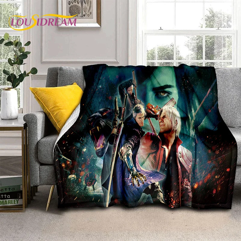 D-Devil May Cry Games DMC Gamer HD Blanket,Soft Throw Blanket for Home Bedroom Bed Sofa Picnic Travel Office Cover Blanket Kids