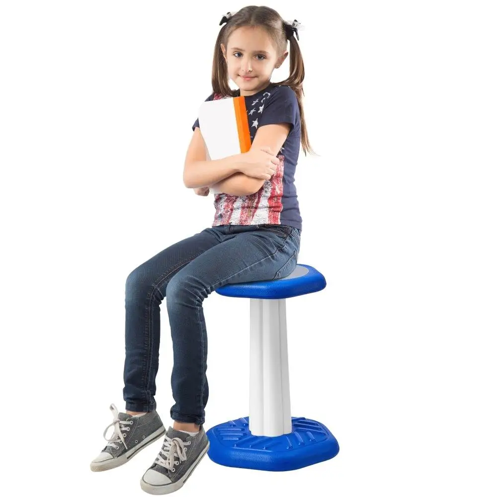 

Kids Wobble Chair, 17.7-inch High, Cushioned Active Stool for schools /Home, Boosts Focus, Posture & Calm, Blue, Age 7-14