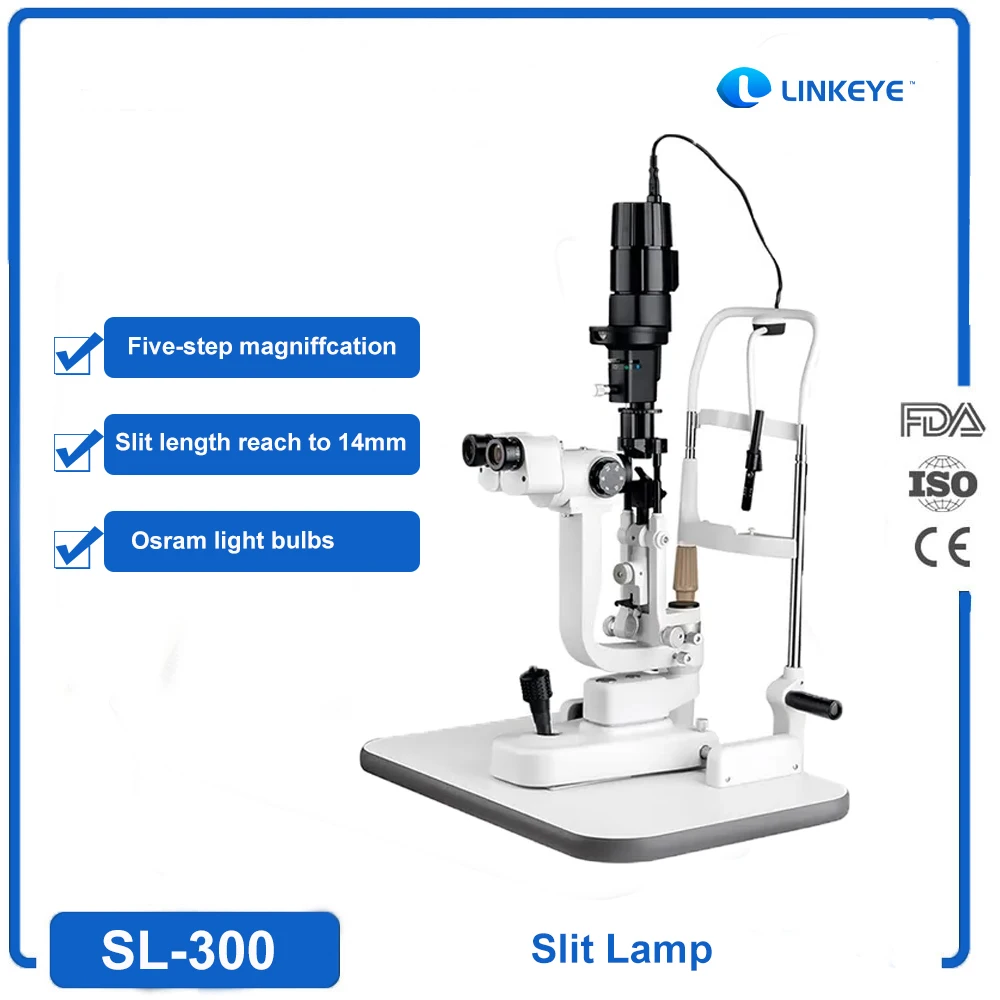 

Optical Microscope with LED Illumination, Five Magnification, Slit Lamp, Ophthalmology, Biomicroscope - SL-300