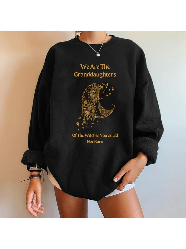 Jerséis Harajuku para mujer, sudaderas Vintage con estampado de Las nietas de las brujas, "We Are The grandnits of The Witches"