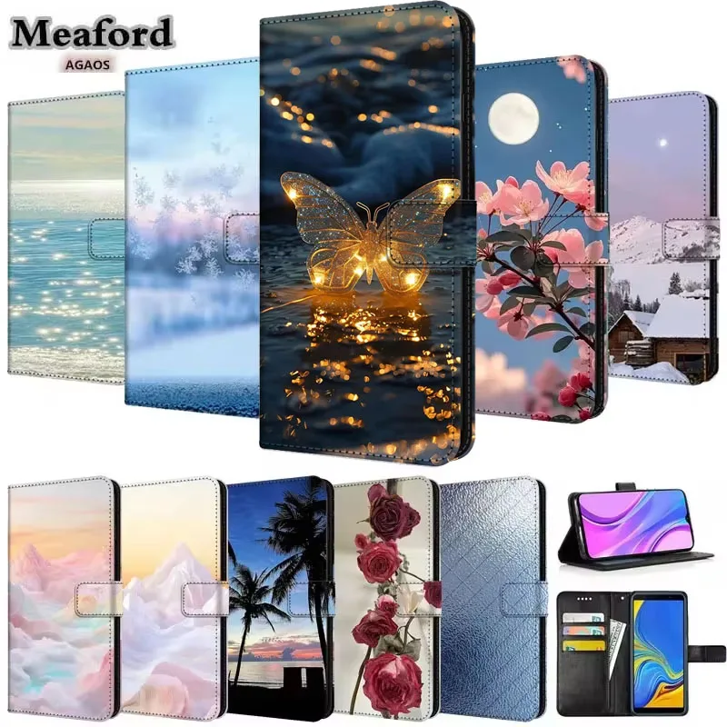Leather Case For Motorola Moto G Power 2023 2022 2021 2020  Moto G Power Magnetic Wallet Relief Protector Book Flip Cover Shield