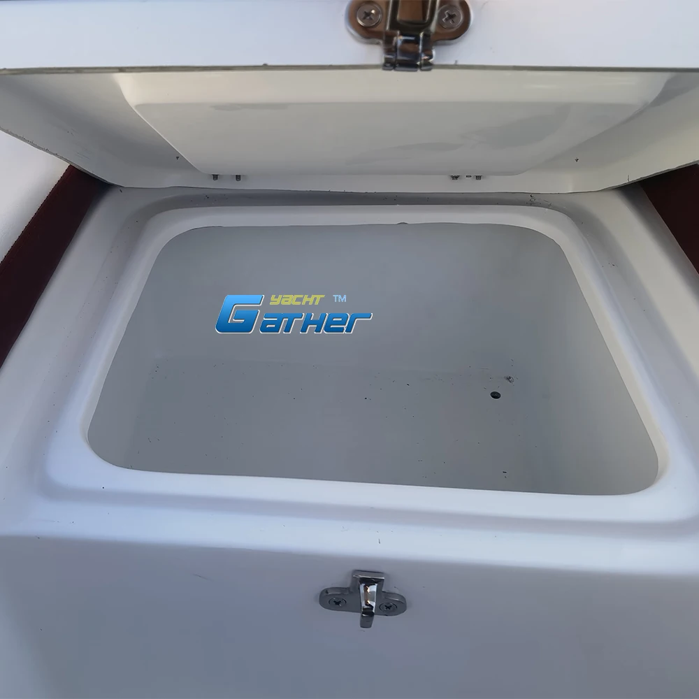 قارب صغير من الألياف الزجاجية بطول 19 قدمًا، قارب محرك، قارب سريع #6