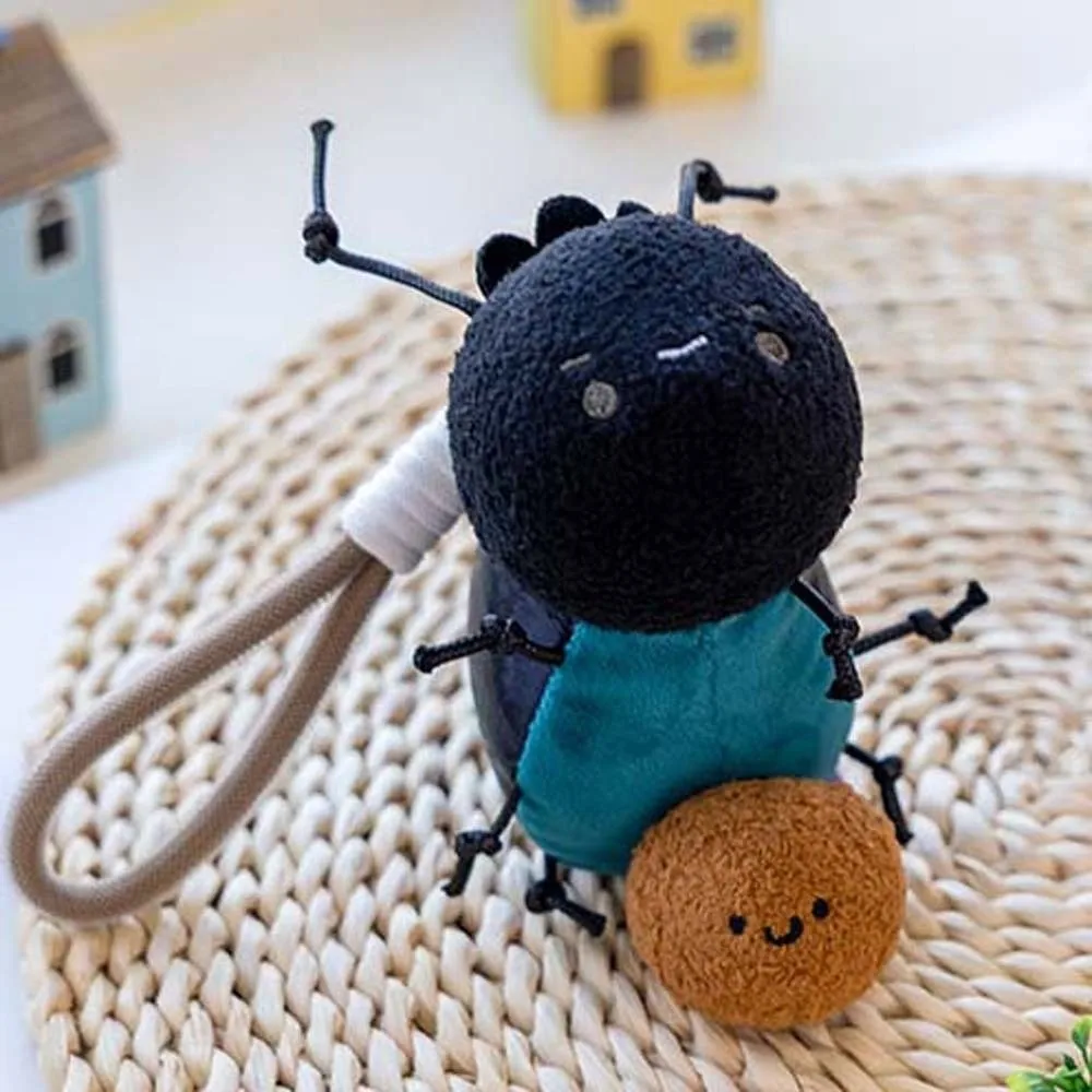 Creative Cartoon Insects Key Ring Ladybug Mantis Moth Fly Pendant Dung Beetle Firefly Cockroach Key Chain Daily