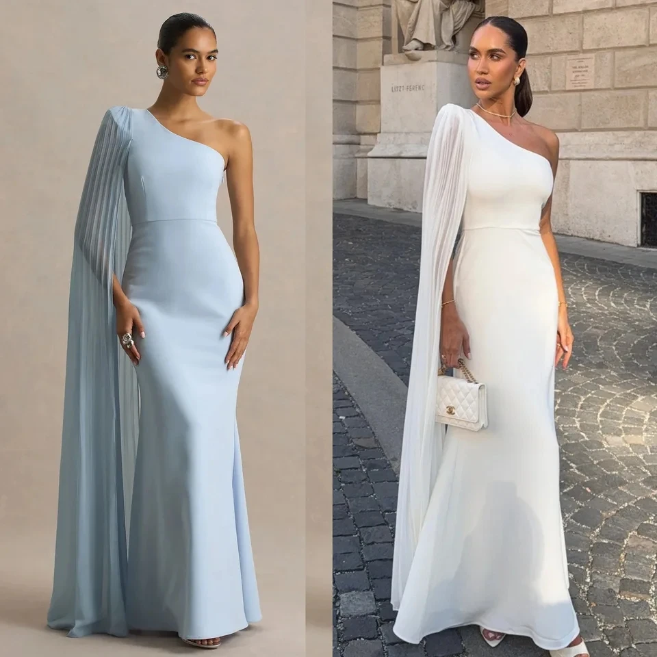 

2026 Spring Summer New Women Off Shoulder Pleated Long Dress Vacation Party Elegant Draping Bodycon Mermaid Tail Skirt