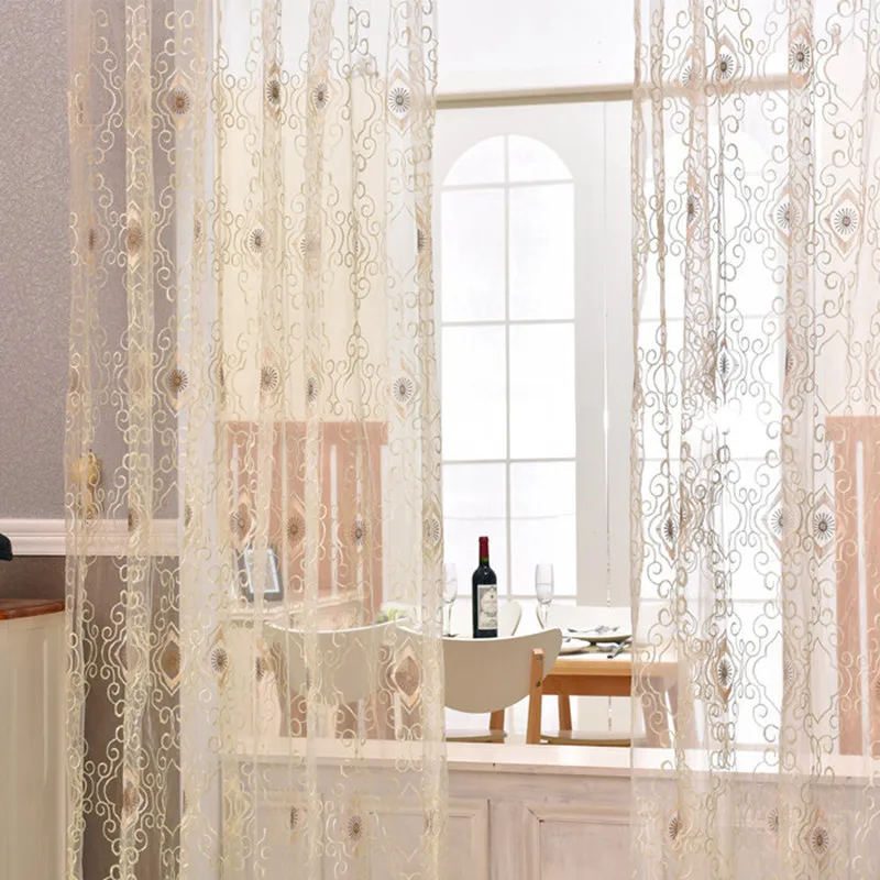 

Занавеска для экрана с вышивкой, тканевая Штора для спальни, мягкая плавающая в скандинавском стиле