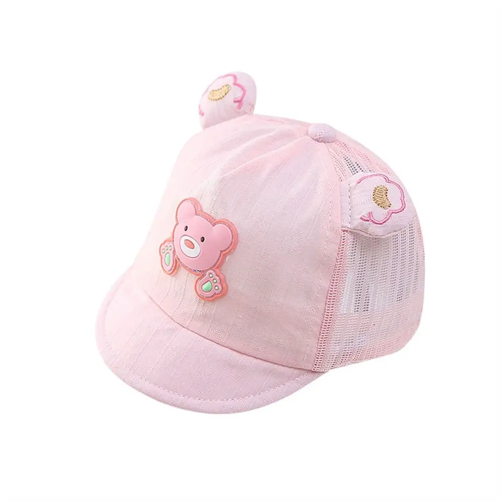 Soft Cotton Baby Baseball Cap Casual UV Protection Thin Breathable Baby Sun Cap Cute Cartoon Sunshade Baby Hat Outdoor