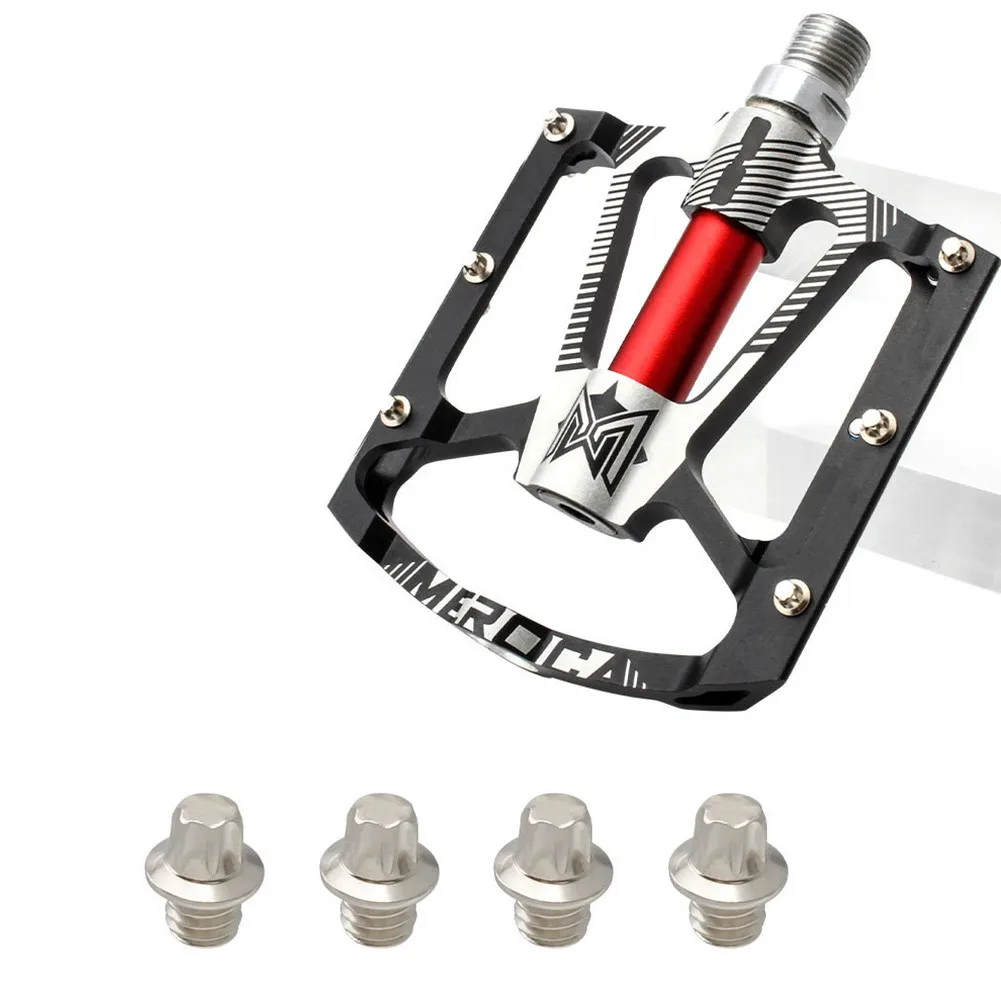 

50 шт. болты для велосипедных педалей из алюминиевого сплава MTB, педаль для шоссейного велосипеда, противоскользящие штифтовые винты, набор инструментов для ремонта велосипеда, велосипедные детали