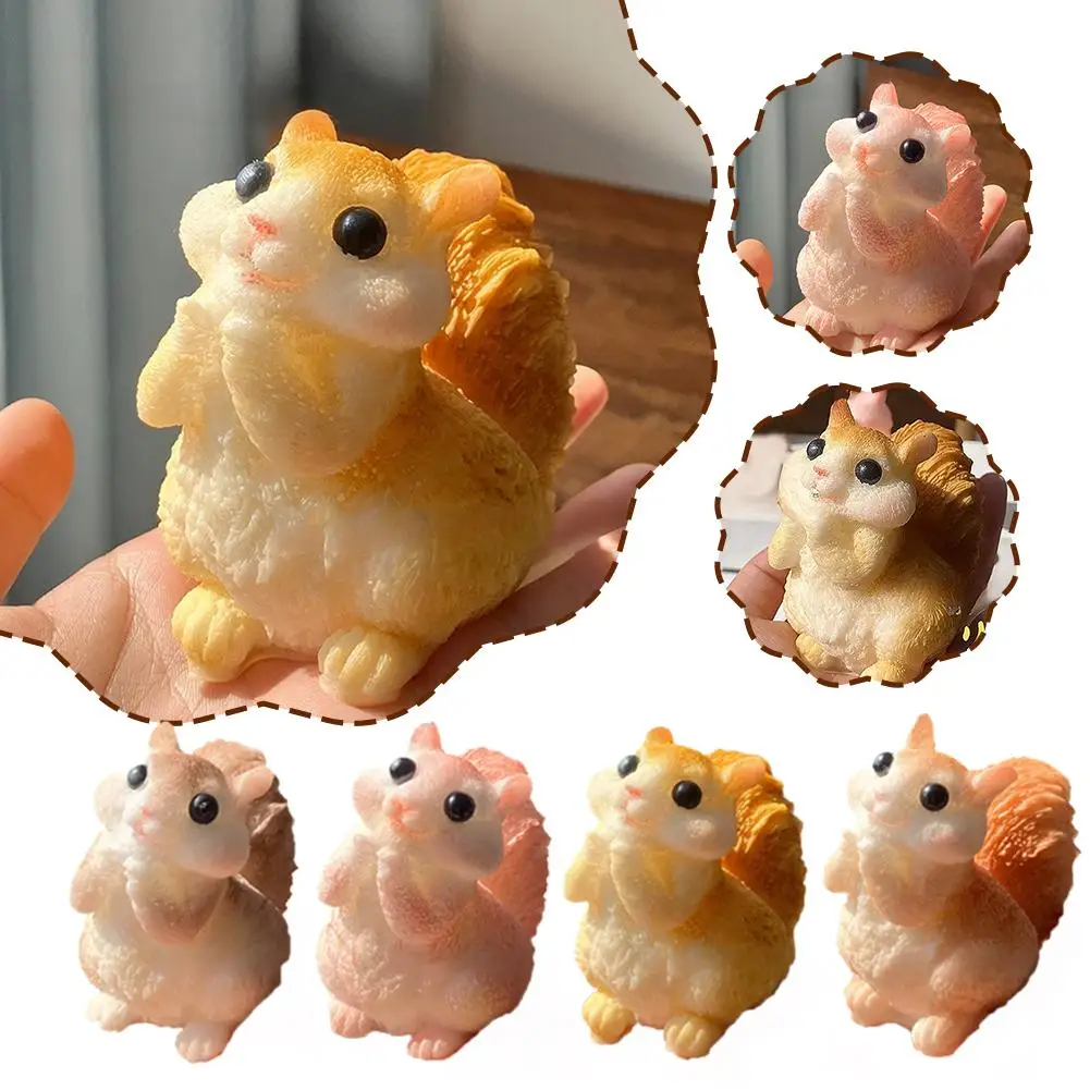 Lovely Simulation Squirrel Gift Squeeze Toy Mochi Stress Relief Boys Party Reduce Toy Decompression Toy Stress Fidget Favor P8E4