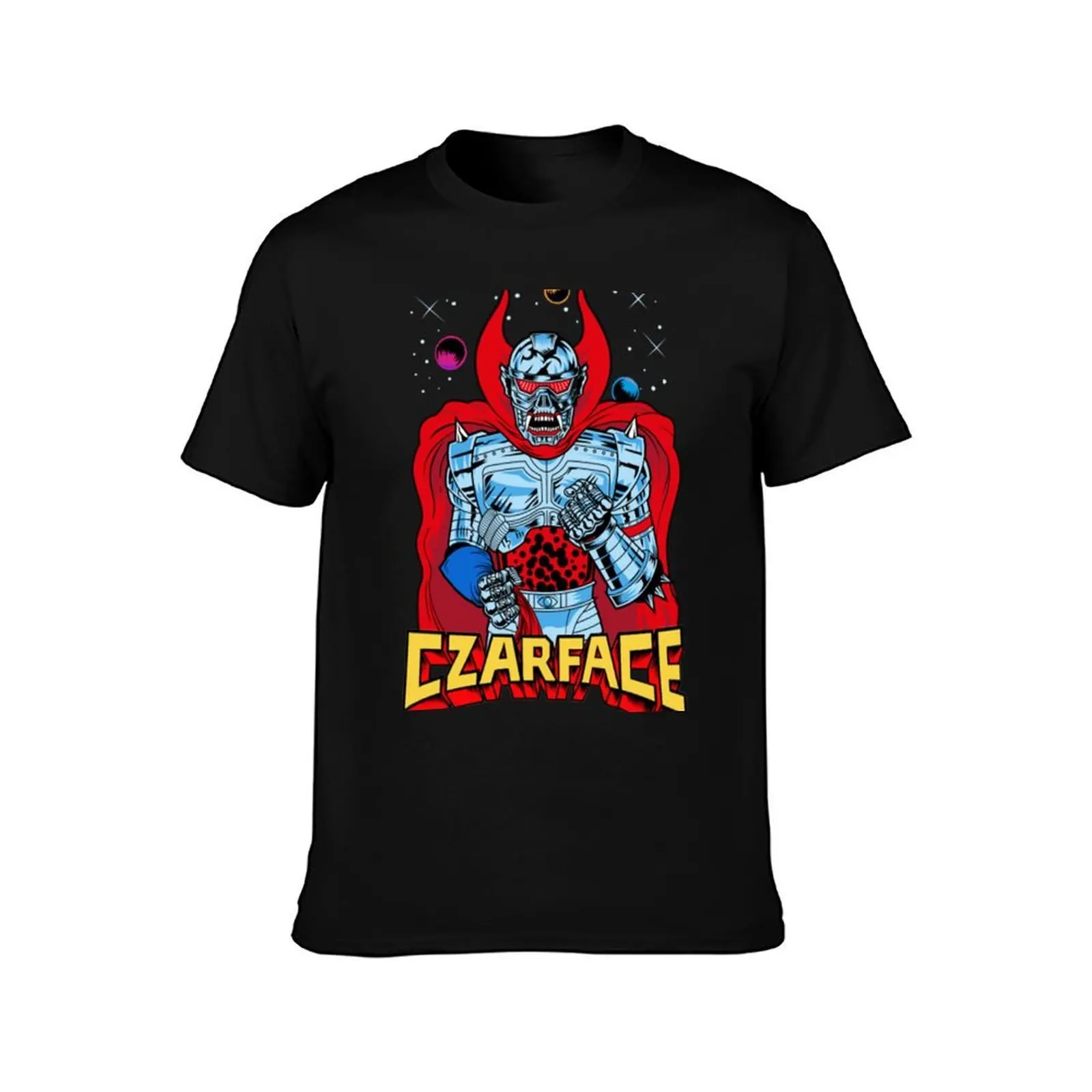 CZARFACE T-Shirt, Summer Casual Cotton Tee, Oversized Streetwear Tops, Vintage Graphic Print, Loose Fit Short Sleeve