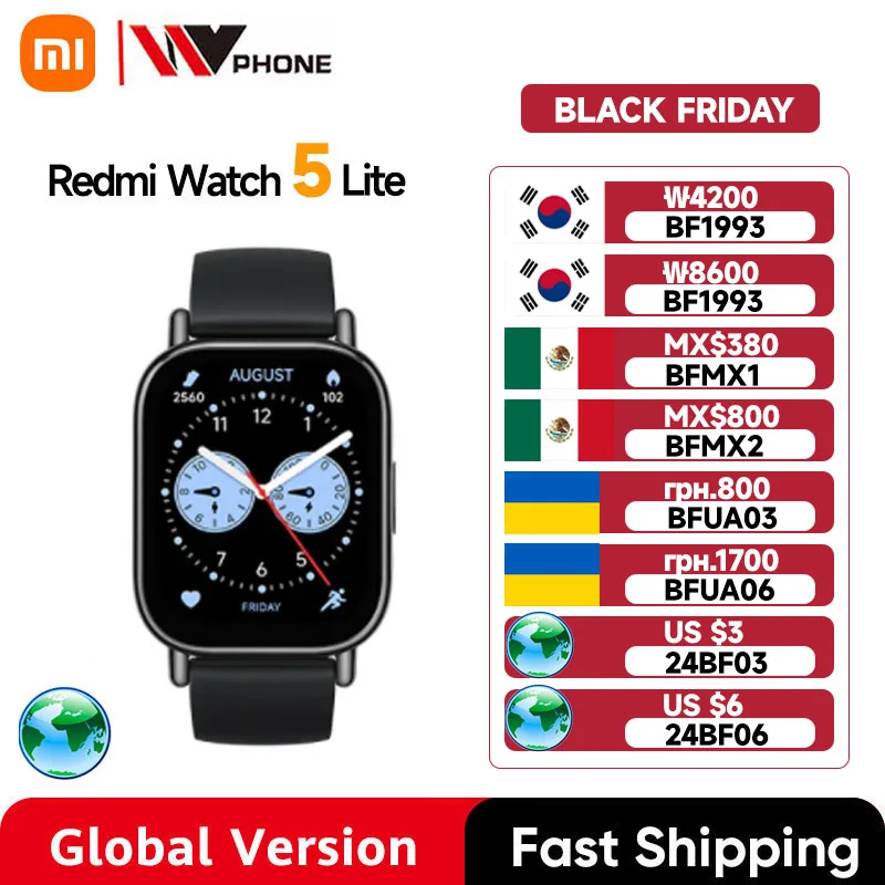 Global Version Xiaomi Redmi Watch 5 Lite Bluetooth Phone Call 1.96