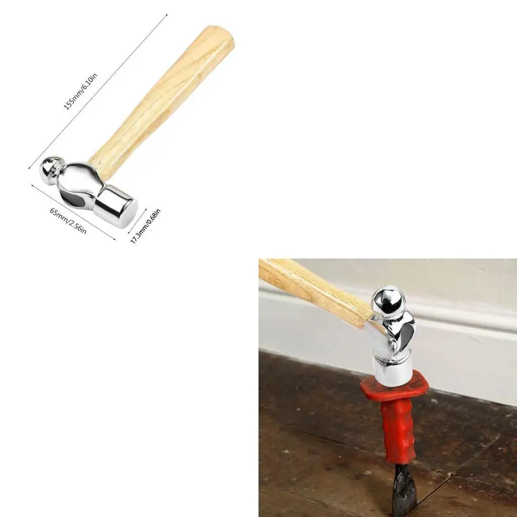 

Набор из 2 мини-молотков с круглой головкой и деревянной ручкой, инструменты для изготовления ювелирных изделий для механической