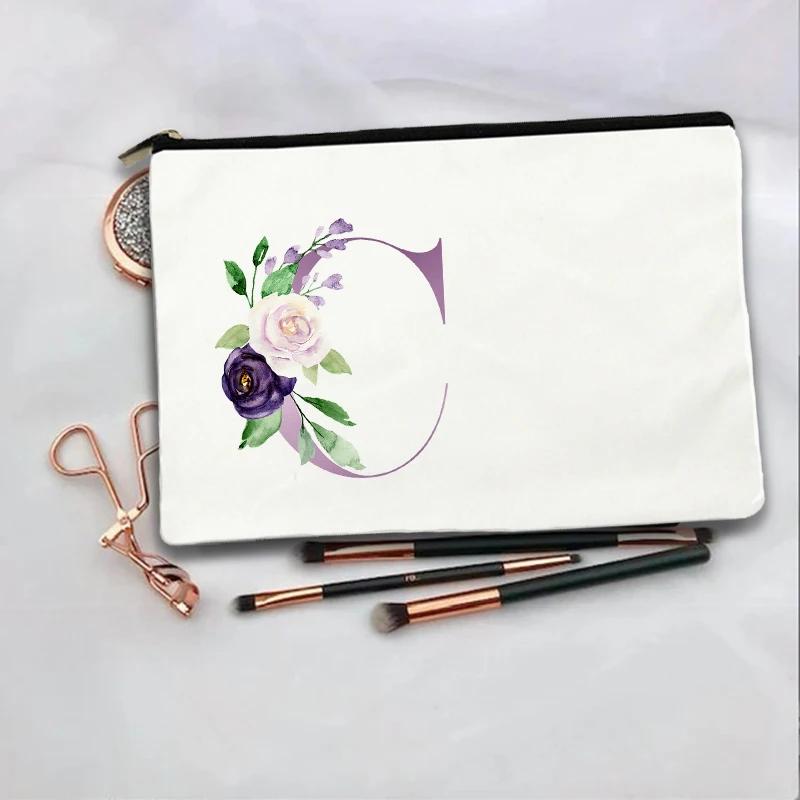 Neceser personalizado con nombre inicial para dama de honor, bolsa de maquillaje, bolsa de cosméticos, regalos de cumpleaños, bolsa de aseo de lujo