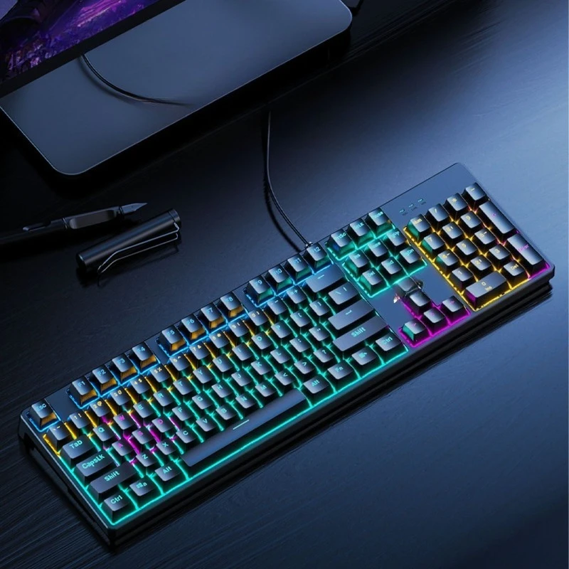 

Mechanical keyboard, wired blue axis tea axis red axis e-sports game office computer keyboard and mouse set