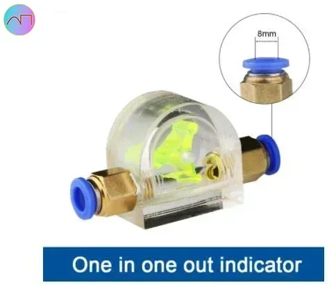 

Spindle Motor Flow Indicator Water Cooling System Coolant Filter Rotating Observer Connected To 8mm Water Pipe