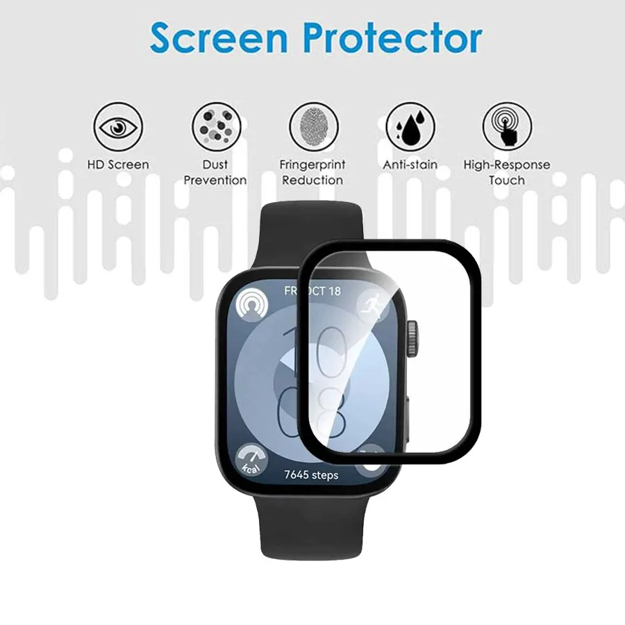 화웨이 워치용 보호대 필름, 핏 3 스크린 보호대, 3D 커브드, 화웨이 워치 핏 3 스마트워치 필름 액세서리