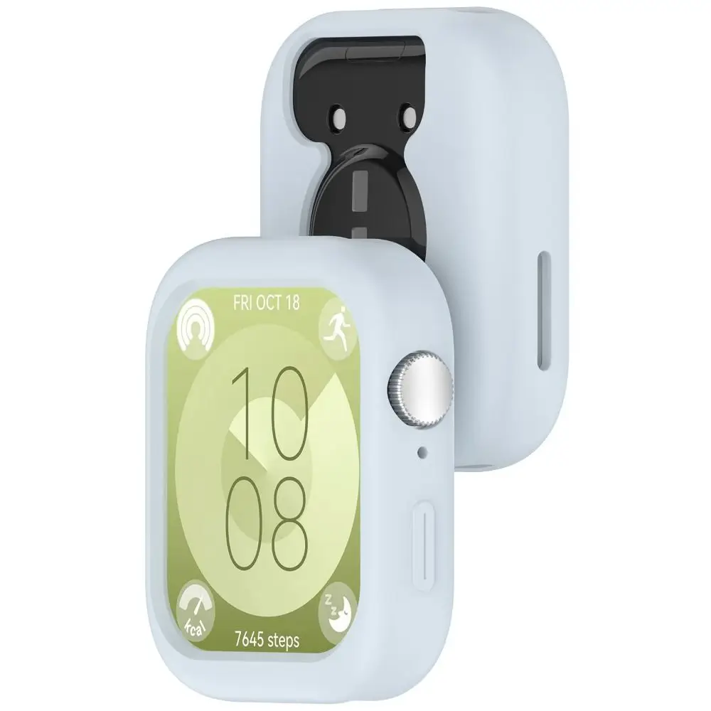 Cover Silicone Case Shell Bumper Screen Protector Accessories Anti-Scratch Protective Frame for Huawei Watch Fit 3 Smart Watch