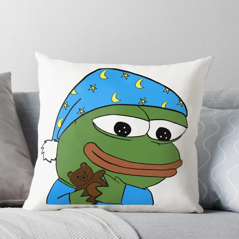 bedtime pepe - sleepo peepo Throw Pillow Decorative pillow case Pillowcases Cushion Covers Sofa Throw Pillow Covers